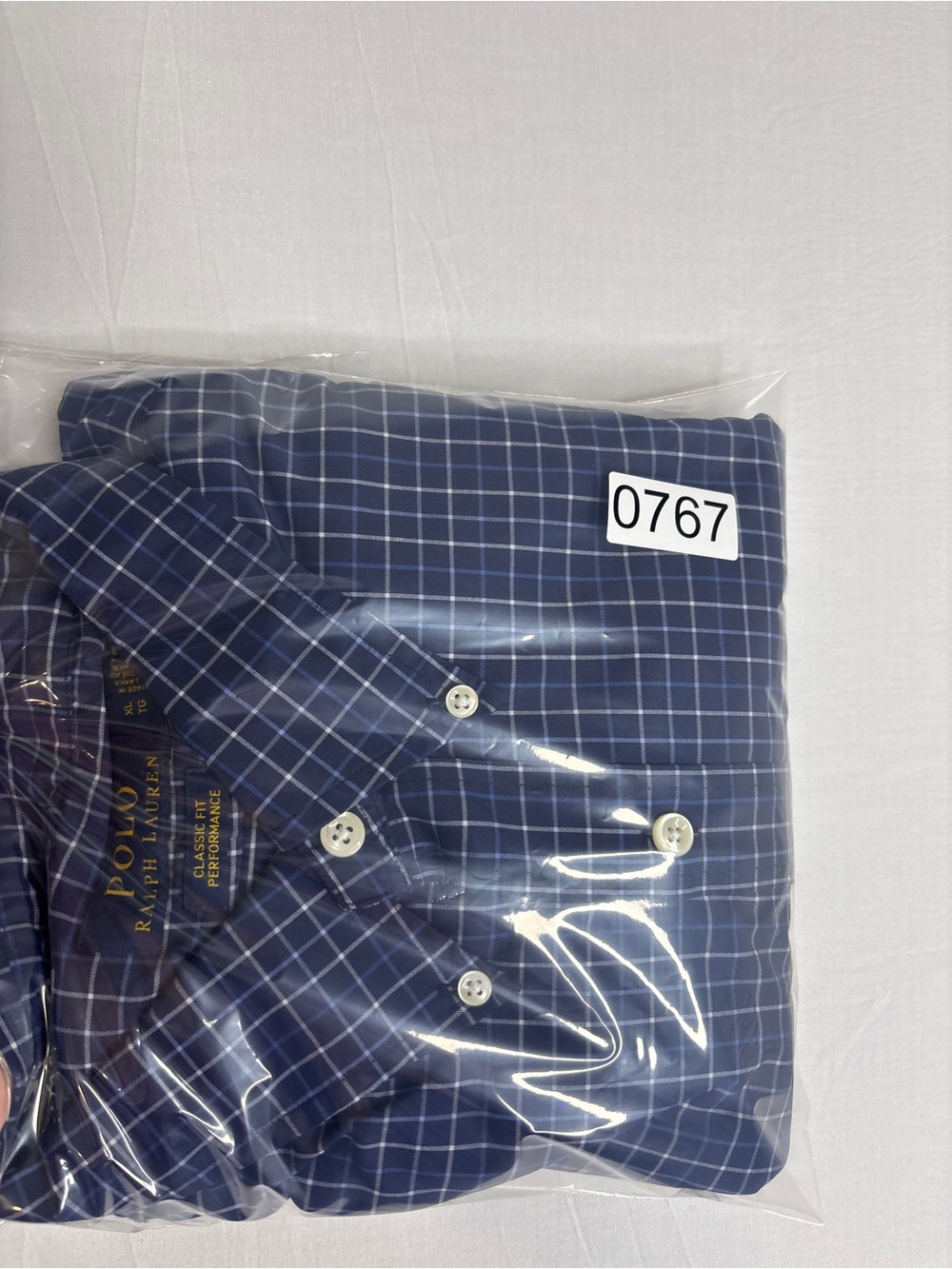 Polo Ralph Lauren Classic Fit Performance XL Blue Check Button Shirt Cotton LS - Picture 8 of 8
